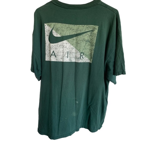 Vintage Tee Shirt Nike Swoosh Mens Adult Size XL Green 90s Made in USA - Picture 6 of 9